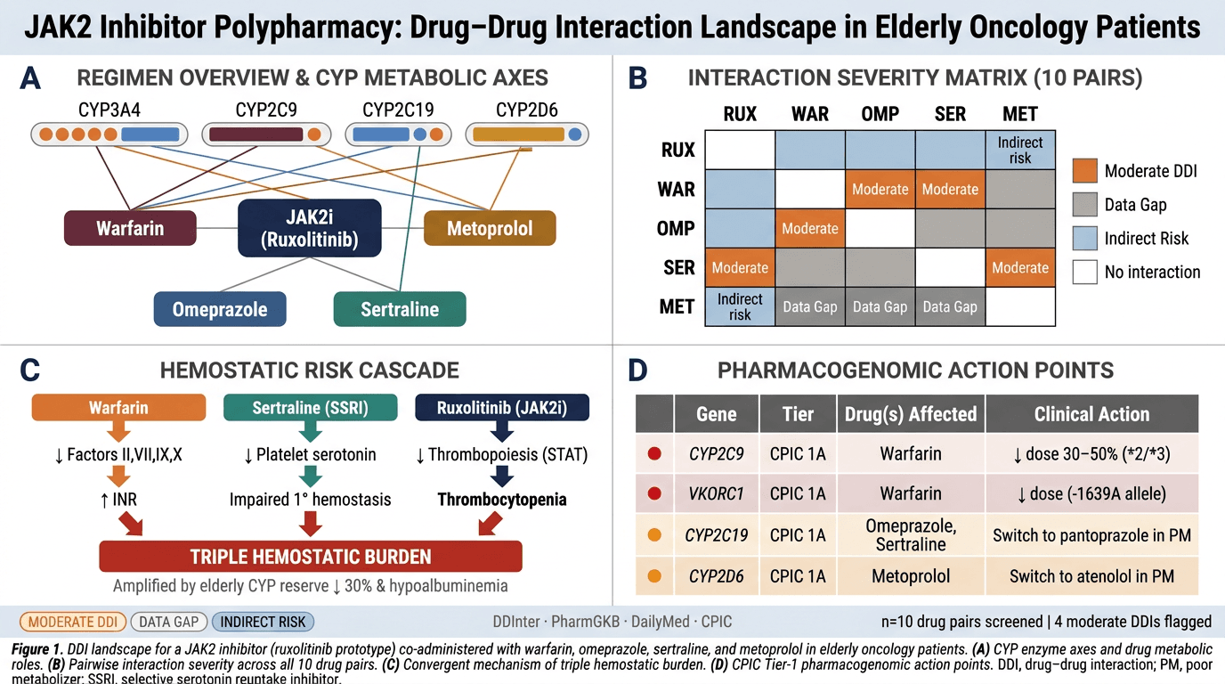 Drug-drug interaction output showing interaction severity, mechanisms, and clinical guidance.